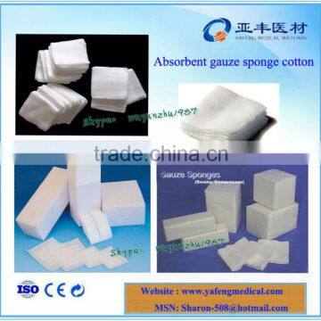 Hospital hemostatic absorbent gauze folding