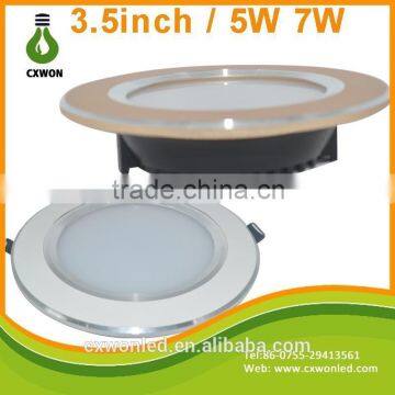 5w Elegant golden downlight housing round aluminum fixture 100mm hole size led downlight wall mounting