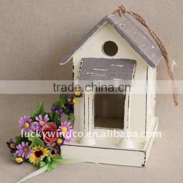 wooden cheap decorative painting handmade christmas bird houses