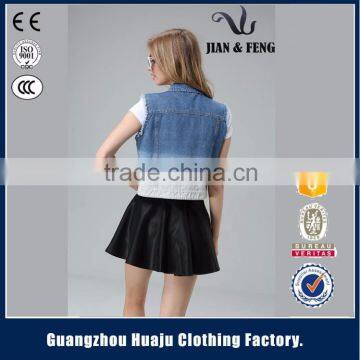 Wholesale Waistcoats for Boys Denim Hooded Children Denim Vest photo-6