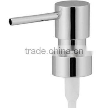 Flat Head Zinc Alloy Soap Dispenser Pump Top With Chrome Finishing 28/400