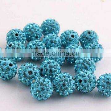 Aqua Color 8mm to 20mm Stock AAA Quality Wholesales Clay Crystal Rhinestone Beads for Necklace Bracelet Jewelry Fashion Making