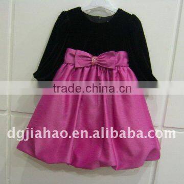 HOT!2012 the latest-design velvet little girl autum dress