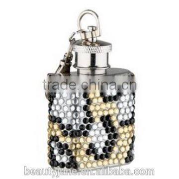 Hot Sale 1oz Mini Stainless Steel Custom Hip Flask Keychain Hip Flask Alcohol Party Man Set Gift Palm Wine