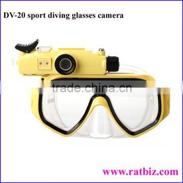 diving glasses cameras underwater 30M Waterproof HD 720P sports Digital PC Camera Video Diving Scuba Mask Play on TV DV-20