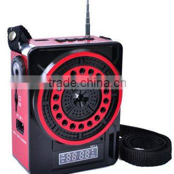 Dongguan High Quality Manufacture Torch Light Portable usb sd fm Speaker