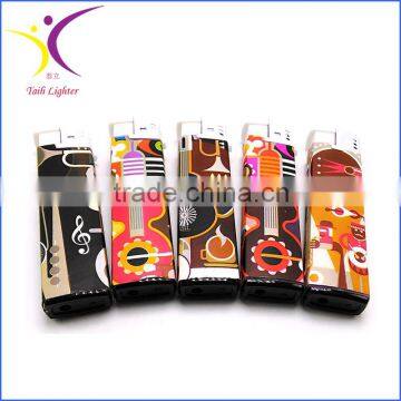 2016 Customized sticker refillable plastic electronic lighter for cigarette