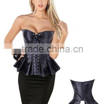 www.sex.com womens fashion sexy ruched Petticoat Gothic Retro Punk corset Bodice with tie bowknot