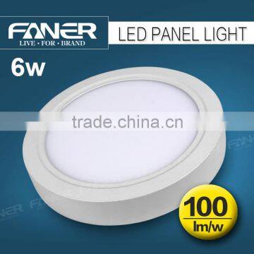 6w round/square surface mounted dimmable panel light, chinese factory supply