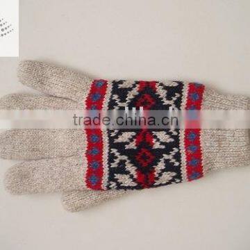 jacquard knitted gloves