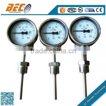 WSS bimetallic pipe temperature gauge thermometer import from china