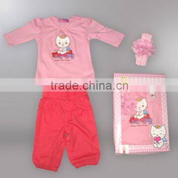 New style baby gift set wholesale kid clothing for baby girls