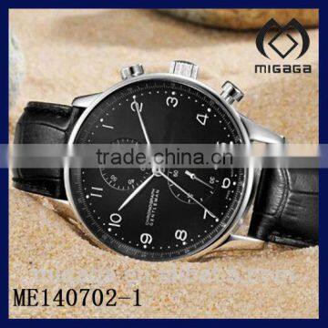 fashion stainless steel mechanical men's stop watch*quality mechanical stop watch for men