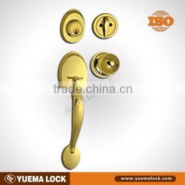 71219-PB-ET High quality Double Cylinder Grip Handleset door handle lock set