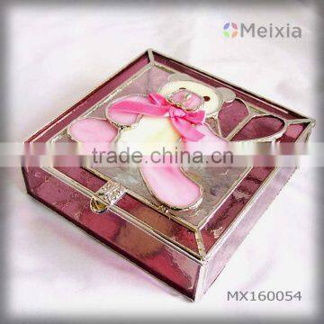 MX160054 china stained glass custom keepsake boxes