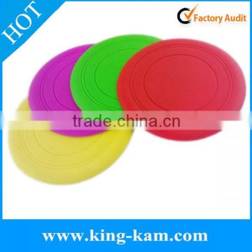 hot sale 18cm silicone frisbee dog toy for promotional dog frisbee toy