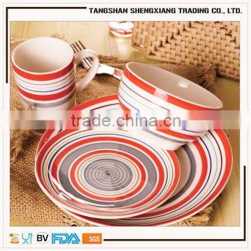 Hotsale 16pcs Hand Printed Stoneware Dinnerware Set photo-2