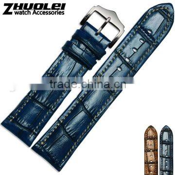 18|20|22mm High Quality Genuine Cowhide Leather Watch Strap With Fashionable Buckle photo-2