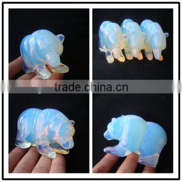 wholesale gemstone animal carvings,stone bear statue