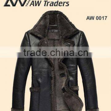 Leather fashion coat, Stylish leather coat with fur,casual coat