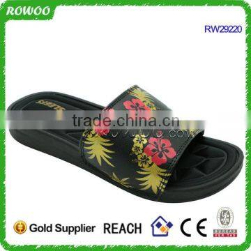 flower print upper slide slipper womam beatiful memory foam sandal slipper