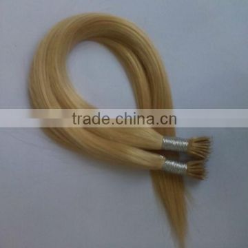 Hot sale 5A grade 100% unprocessed blonde virgin remy human nano ring hair extension