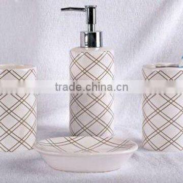 Ceramic home bathroom decor accessory set