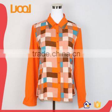 Elegant grid blouses for african woman