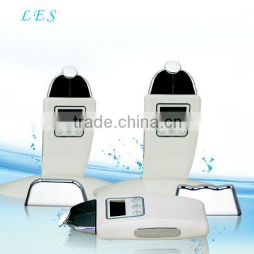 portable galvanic beauty instrument with 3 optional heads LCD display