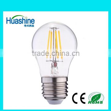 2016 high power G45 E27 filament G45-4H 5W china supplier 4000k dimmable vintage led filament edison bulb led filament