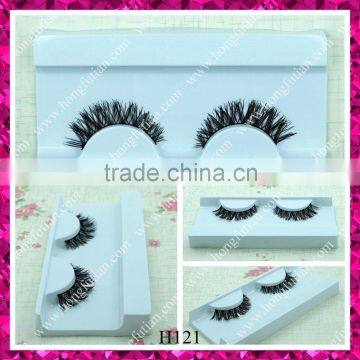 Supple human hair false eyelashes