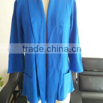 2013 ladies 12gg jersey knitted sweater long sleeve big collar in full needle