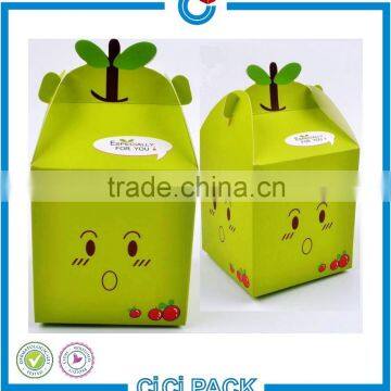 Fancy christmas apple paper box with string handle wholesale in China