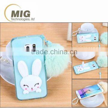 New Cute Rabbit Ear Kickstand TPU Phone Case for Iphone 4 4s Mobile Phone Back Cover photo-3