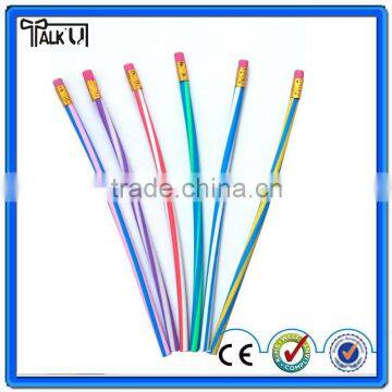 Hot sale colorful magic pencil for student shool office use,popular elastic soft pencil ,high quality plastic bendy pencil