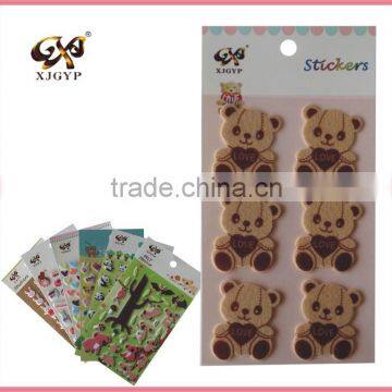 non-woven fabric stickers/washable fabric stickers/satin fabric sticker