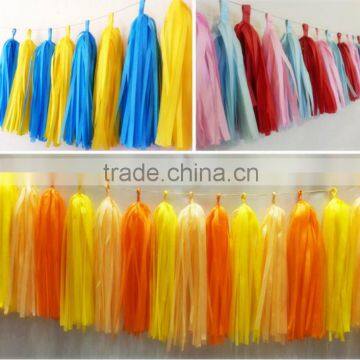 Warm Color Hanging Handmade Tissue Paper Garland