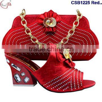 CSB1225 Chowleedee Fasion Latest Fashion Woman Italy Style High Heel Sandal Shoes With Matching Bag photo-4