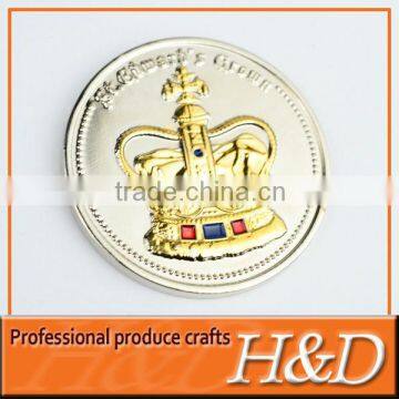 custom antique souvenir coin with crown pattern