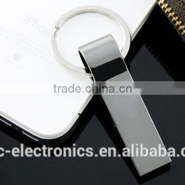 Stainless Steel Waterproof customized logo keychain Metal USB Flash pen Drive memory stick 8GB, 16GB, 32GB U Disk Storage