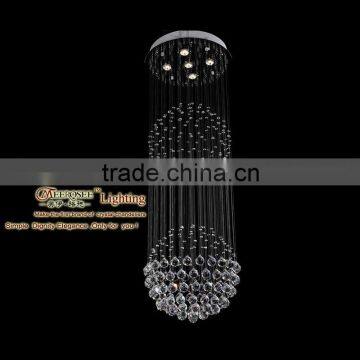 New Arrival Wholesales Crystal Ceiling Lights Modern Lamp MD2097 with GU10 Bulbs D500mm H1500mm