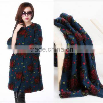 In stock selling jacquard wool fabric coat garment fabric                        
                                                                                Supplier's Choice