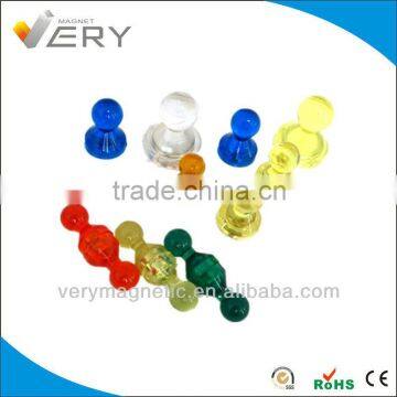 Magnetic Office Stationary Whiteboard PushPins With Transparent Color