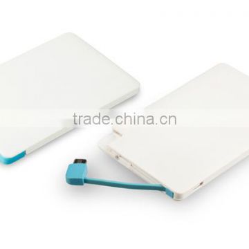 Cheaper credit card size power bank 1500mah portable charger Manufacturer power bank