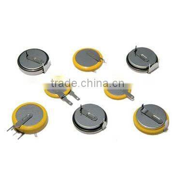 cr1025 3V lithium battery button cells with solder tabs /pins