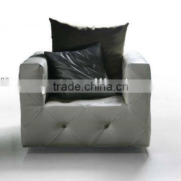 Post-modern leather single sofa (LS-101A)