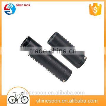 Customized Bicycle bike Leather Handlebars Grips 130+95 mm Black