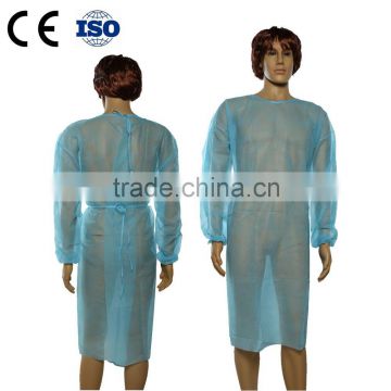 Disposable Long Sleeve Blue Isolation Operation Gown