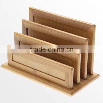 2015 new design bamboo Letters Holder bamboo desk organizer storage