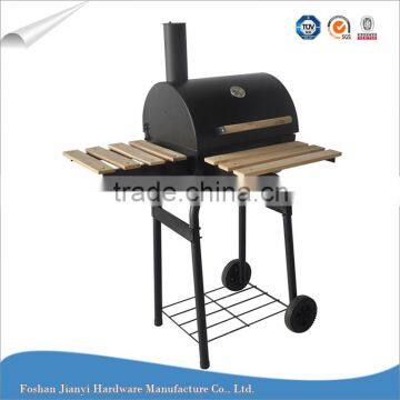 Hot Sales Wooden Side Barbecue Steel Outdoor Charcoal BBQ Grill